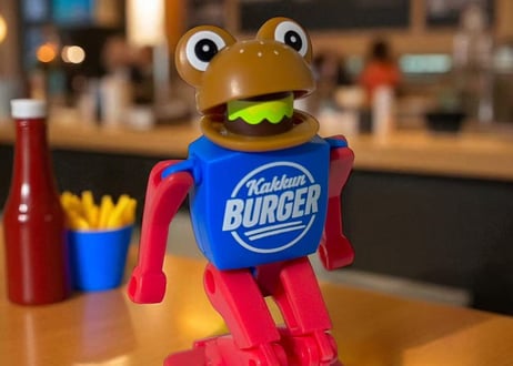 パカっと ひざカックン　カエル 編 [バーガークン]  トマト・チーズセット
