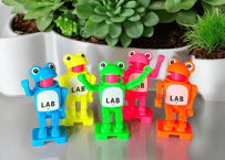 ご愛顧感謝セール♪　×LAB OPEN記念 ver.　（ ひざカックン 〜 カエル 編「ネオン」〜）5体セット