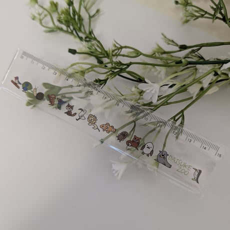 【どうぶついっぱい】15cm透明定規