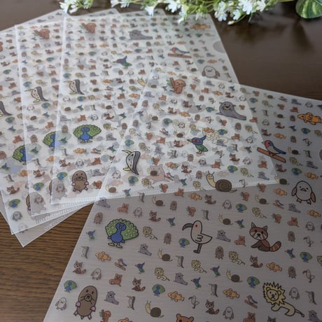【だいすけZOO】どうぶつせいぞろい！クリアファイルA4　透明