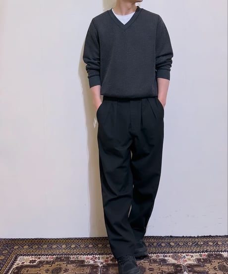 CasperJohn コンパクトワッフルVネックスウェット