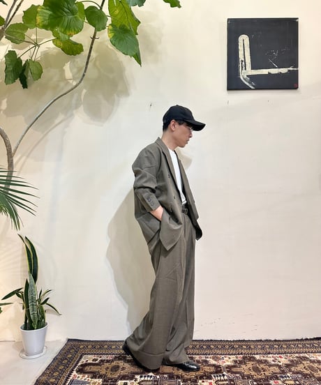 CasperJohn ウールミックスセミバギースラックス