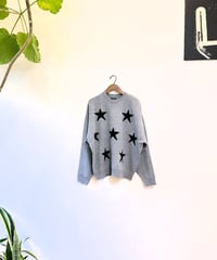 星柄ジャガードニット