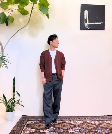 CasperJohn バーズアイVネックカーディガン