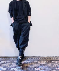 GLIMCLAP ストレッチナイロンシャーリングサルエルパンツ 054