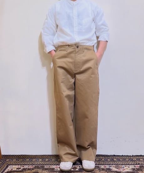 Audience ワーカーズチノM-41ワイドストレートパンツ 3661