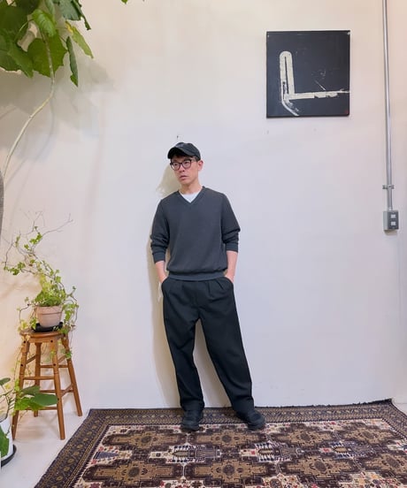 CasperJohn コンパクトワッフルVネックスウェット