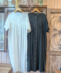 Sorte cuff  綿ローン×レース切替ワンピ