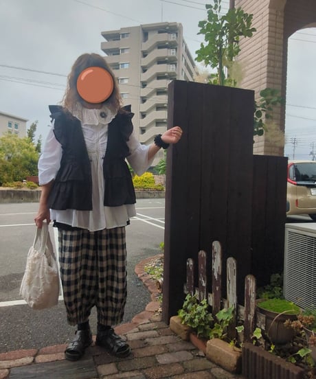 プチプラ　綿ローン切替チュニックブラウス　オフホワイト