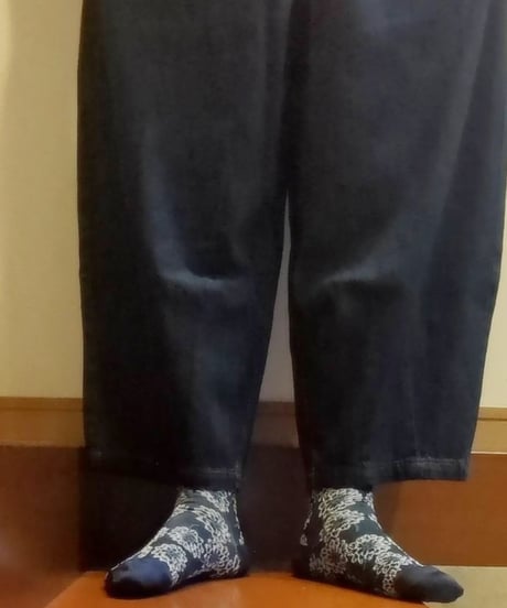 デニムコクーンパンツ　濃いブルー