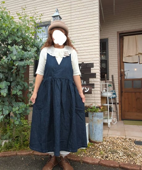 プチプラ　えりフリルレース 付けえり　アイボリー
