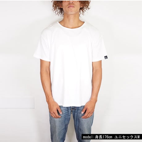 オーガニックコットン100％　テラヘルツ鉱石プリント加工　シリカ加工　ユニセックス半袖Tシャツ