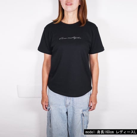 オーガニックコットン100％　テラヘルツ鉱石プリント加工　シリカ加工　レディースフィット半袖Tシャツ+アームカバーセット