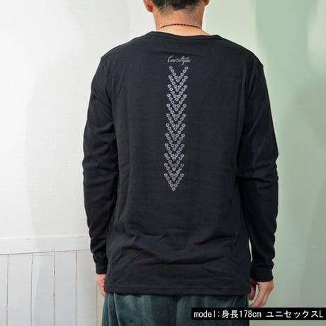 テラヘルツ鉱石プリント　ユニセックスレギュラーサイズ長袖Tシャツ