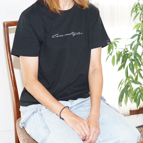 オーガニックコットン100％　テラヘルツ鉱石プリント加工　シリカ加工　レディースフィット半袖Tシャツ+アームカバーセット