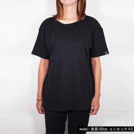オーガニックコットン100％　テラヘルツ鉱石プリント加工　シリカ加工　ユニセックス半袖Tシャツ