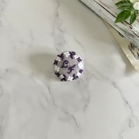 お花の聖なるリースブローチ6(白・紫・LF)