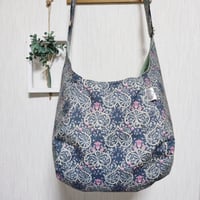 斜めがけするだけで可愛い♡ポンバッグPB128ダークブルーグレー桃花♡ショルダーバッグ体にフィットするボディバッグ斜めがけバッグ