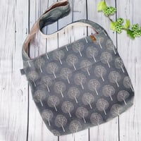 くったり寄り添うデカバッグ●【Mサイズ】BS19北欧樹木Xくすみピンク☆リバーシブルでも使える！ざっくりいろいろ入れたい！