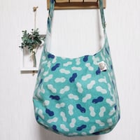 斜めがけするだけで可愛い♡ポンバッグPB131落花生🥜ターコイズ♡ショルダーバッグ体にフィットするボディバッグ斜めがけバッグ