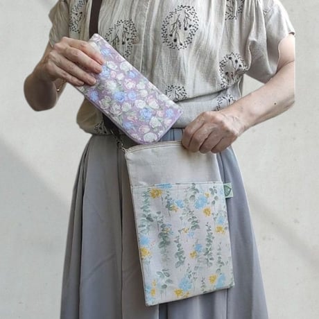身軽にお出かけ！サコッシュSH176生成りナチュラルボタニカル