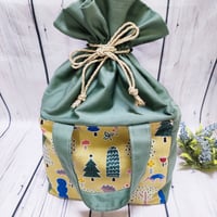 楽しみ♪お昼休み大きいサイズ・ランチバッグ☆LBB03森のアリクイ・ハリネズミ☆