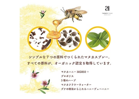 マヌカ＆プロポリススプレー / 24 ORGANIC DAYS