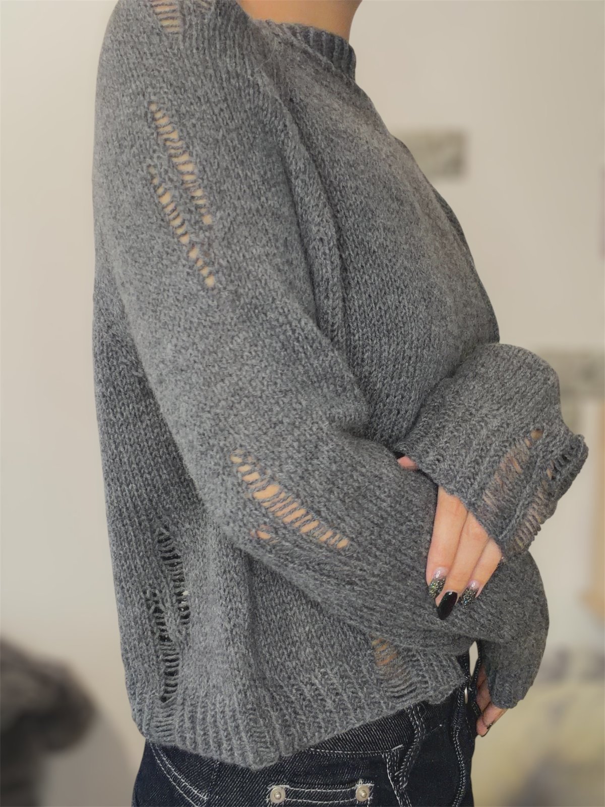 Damage knit【PDFパターン販売】 | AIRknit. atelier