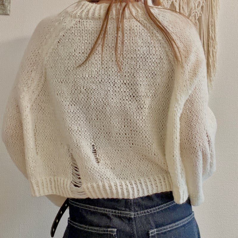 Damage knit【PDFパターン販売】 | AIRknit. atelier