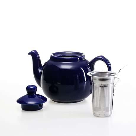 ロンドンポタリー ファームハウス ティーポット コバルトブルー 2CUP