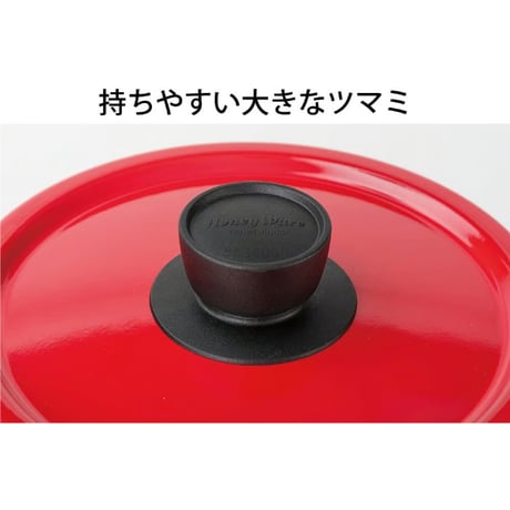 富士ホーロー Fuji Horo ソースパン レッド 18cm Solid SD-18S R