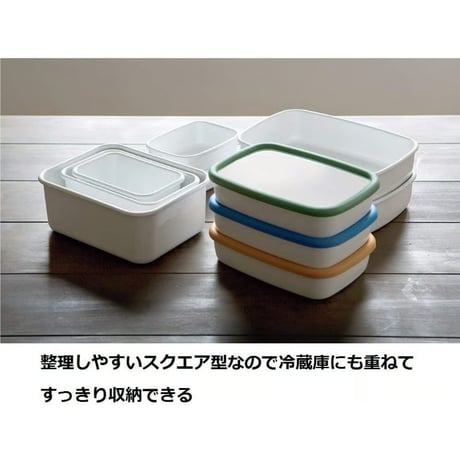 富士ホーロー Fuji Horo  深型角容器L konte リリーホワイト KE-DL LW