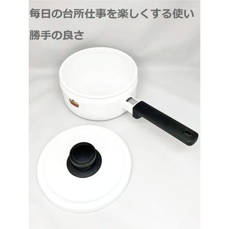 富士ホーロー Fuji Horo ソースパン レッド 18cm Solid SD-18S R