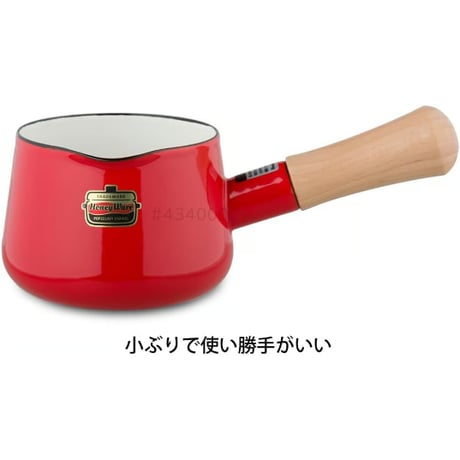 富士ホーロー Fuji Horo ミルクパン レッド 12cm Solid SD-12M R