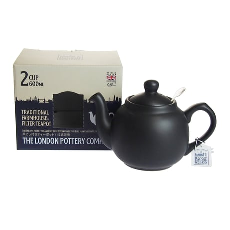 ロンドンポタリー ファームハウス ティーポット マットブラック 2CUP