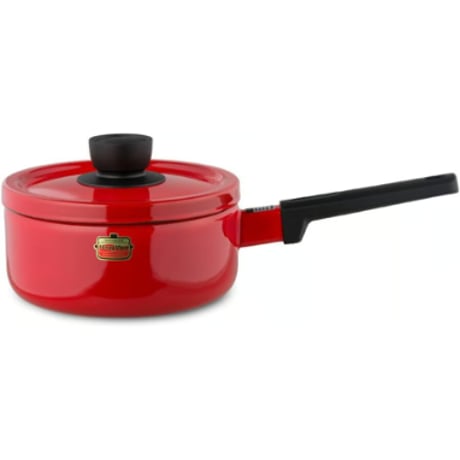 富士ホーロー Fuji Horo ソースパン レッド 18cm Solid SD-18S R