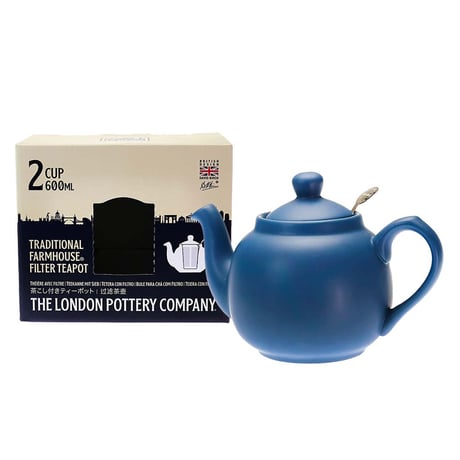 ロンドンポタリー ファームハウス ティーポット ノルディックブルー 2CUP