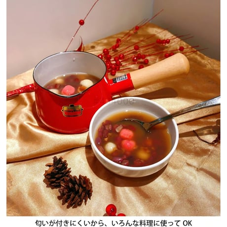 富士ホーロー Fuji Horo ミルクパン レッド 12cm Solid SD-12M R