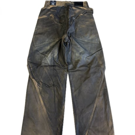 VALABASAS・GOZAI VINTAGE BROWN WAXED BAGGY