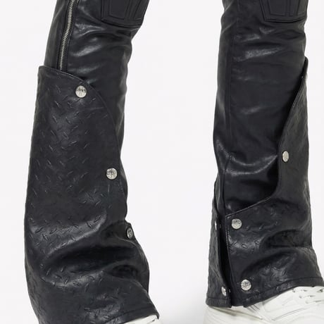 Black Coffin Arc Leather Pant