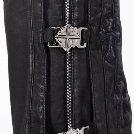 All Black Cross Buckle Shorts