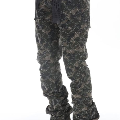 hinestone Covered Camo Stacked Flare