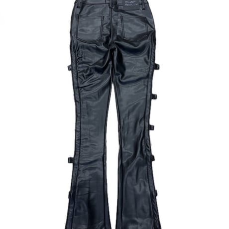 Obsidian Black Buckle Leather Pant
