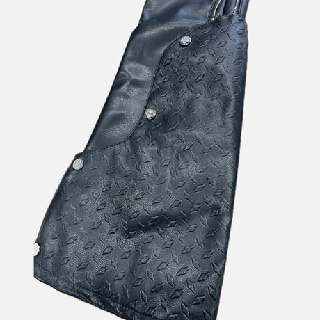 Black Coffin Arc Leather Pant