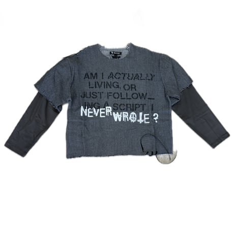 VALABASAS・SCRIPTED LAYERED TEE GREY