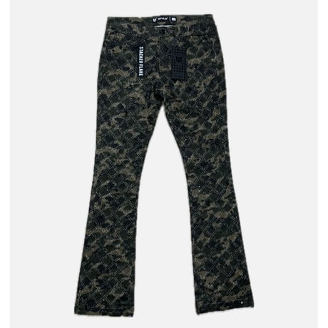 hinestone Covered Camo Stacked Flare
