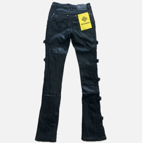 All Black Cross Buckle Denim