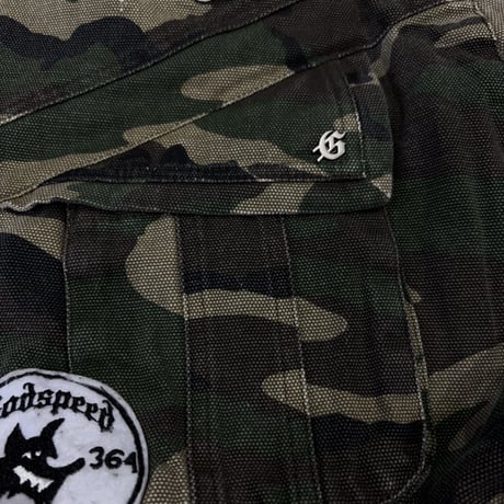 Patchwork Flared Cargo Pants