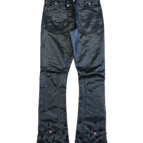 VALABASASIONWAX STACKED BLACK LEATHER