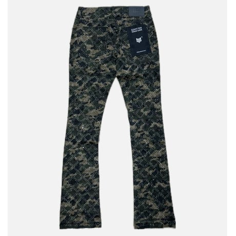 hinestone Covered Camo Stacked Flare